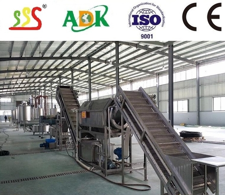 Gıda sınıfı 304 paslanmaz çelik elma işleme hattı PLC kontrol sistemi ve taze elma veya elma püresi için 380V voltaj