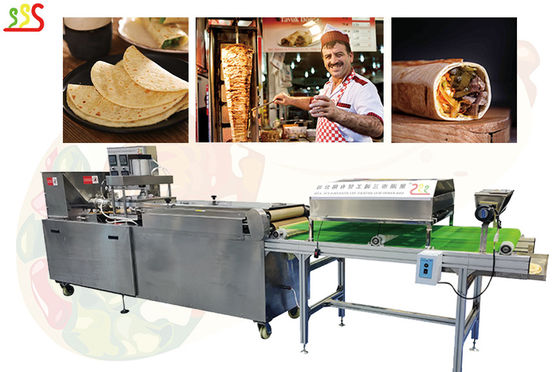 1400pcs/h Flour Tortilla Making Machine , Adjustable Tortilla Making Equipment