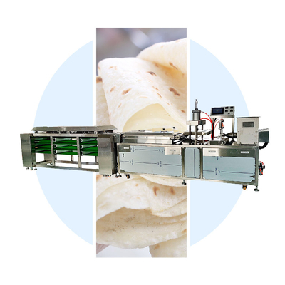 Gümüş Elektrikli Tortilla Üreticisi Hızlı ve Sürekli Tortilla Üretimi için Tek Satır Tasarımı